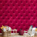 Wall Mural Luxury - Background Imitating Fuchsia Quilted Leather Texture 61011 additionalThumb 6