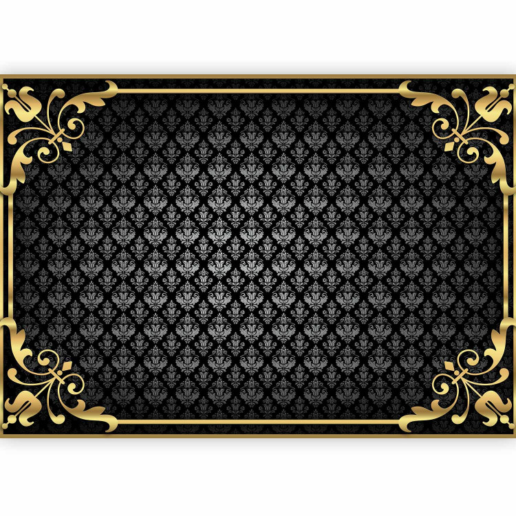 Wall Mural Luxury retro glamour - gold and black patterned background with ornaments 97111 additionalImage 1