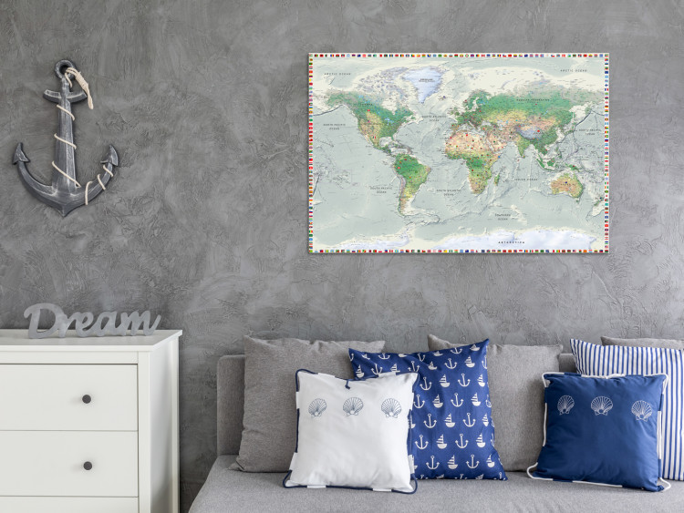 Cork Pinboard World Map: Graphite Currents [Cork Map] 98011 additionalImage 4