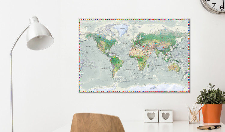 Cork Pinboard World Map: Graphite Currents [Cork Map] 98011 additionalImage 3