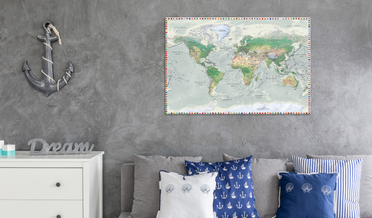 Cork Pinboard World Map: Graphite Currents [Cork Map] 98011 additionalImage 7