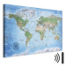 Canvas Print World Map: Blue Planet (PL) (1-piece) - Lands and Oceans 106521 additionalThumb 8