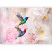 Photo Wallpaper Coloured hummingbirds - motif of birds collecting nectar from lily flowers 107621 additionalThumb 5
