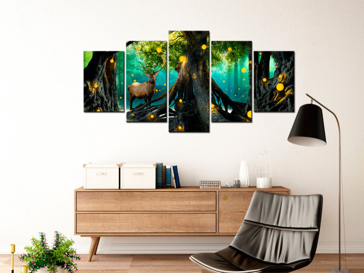 Canvas Print Enchanted Forest (5 Parts) Wide 118421 additionalImage 3