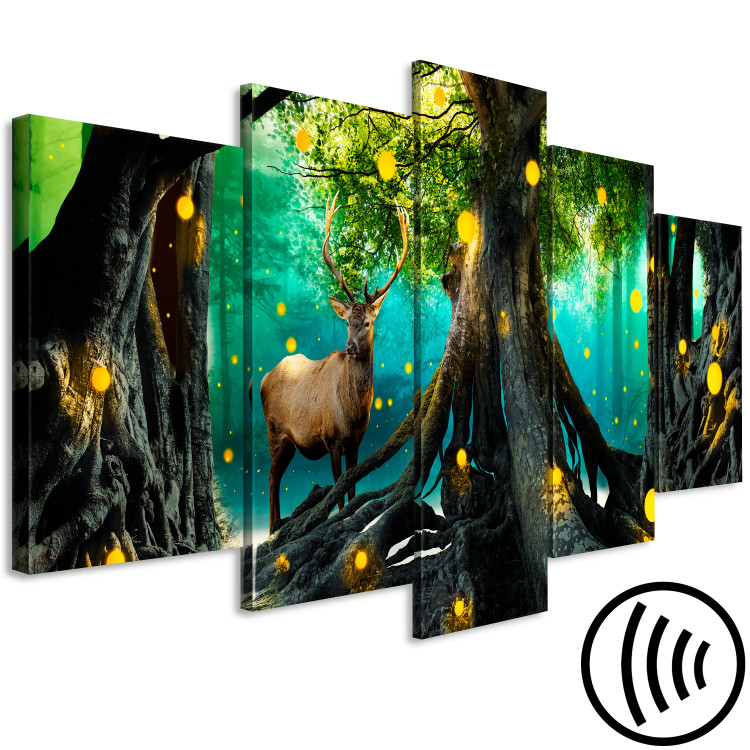 Canvas Print Enchanted Forest (5 Parts) Wide 118421 additionalImage 6