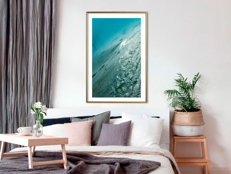 Wall Poster Emerald Ocean - landscape of green water with details of a gentle wave 122621 additionalImage 15