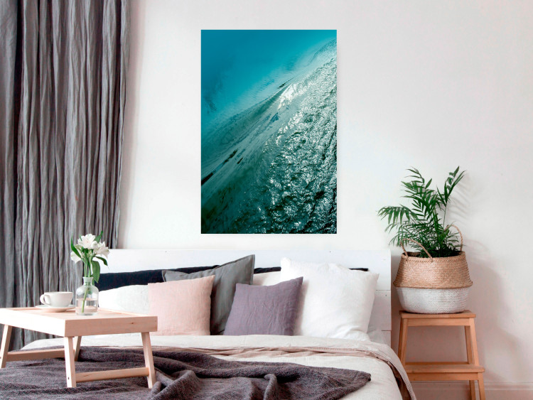 Wall Poster Emerald Ocean - landscape of green water with details of a gentle wave 122621 additionalImage 23
