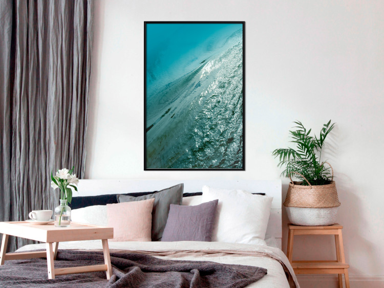 Wall Poster Emerald Ocean - landscape of green water with details of a gentle wave 122621 additionalImage 3