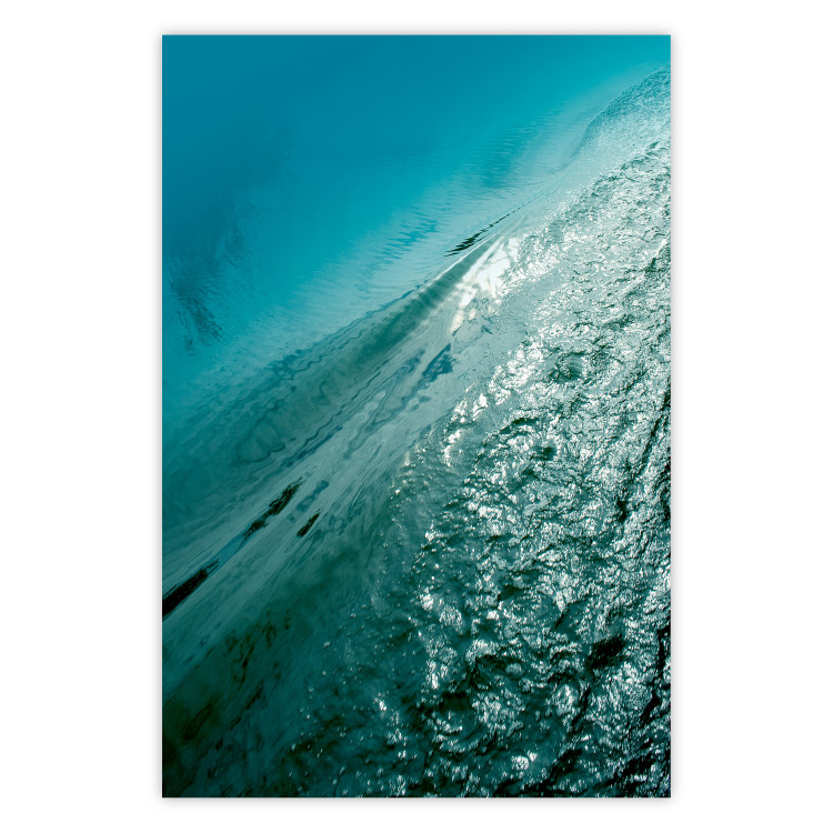 Wall Poster Emerald Ocean - landscape of green water with details of a gentle wave 122621