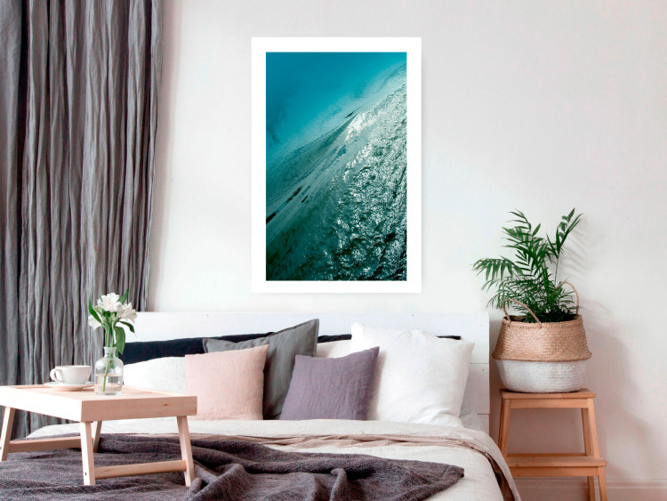 Wall Poster Emerald Ocean - landscape of green water with details of a gentle wave 122621 additionalImage 2