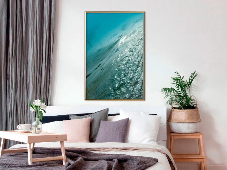 Wall Poster Emerald Ocean - landscape of green water with details of a gentle wave 122621 additionalImage 5