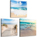 Canvas Print Blue Wave (3-part) - Maritime Landscape in Summer Sun Rays 122821 additionalThumb 2