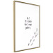 Wall Poster Choose to Keep Going - black English text and footprints 123221 additionalThumb 6