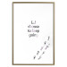 Wall Poster Choose to Keep Going - black English text and footprints 123221 additionalThumb 14