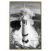 Wall Poster Cosmic Speed - black and white launching rocket against landscape 123521 additionalThumb 16