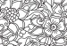 Canvas Heart with floral motifs - ethnic elements on white background 125221 additionalThumb 4