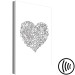 Canvas Heart with floral motifs - ethnic elements on white background 125221 additionalThumb 6