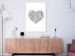 Canvas Heart with floral motifs - ethnic elements on white background 125221 additionalThumb 3