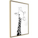 Poster Checkered Giraffe - black giraffe sketch on a contrasting white background 125721 additionalThumb 14