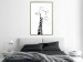 Poster Checkered Giraffe - black giraffe sketch on a contrasting white background 125721 additionalThumb 5