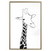 Poster Checkered Giraffe - black giraffe sketch on a contrasting white background 125721 additionalThumb 20