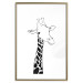 Poster Checkered Giraffe - black giraffe sketch on a contrasting white background 125721 additionalThumb 14