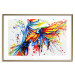 Poster Phenomenal Flight - abstract flying colorful parrot on a white background 127321 additionalThumb 16