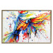 Poster Phenomenal Flight - abstract flying colorful parrot on a white background 127321 additionalThumb 21