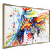Poster Phenomenal Flight - abstract flying colorful parrot on a white background 127321 additionalThumb 14
