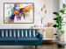 Poster Phenomenal Flight - abstract flying colorful parrot on a white background 127321 additionalThumb 6