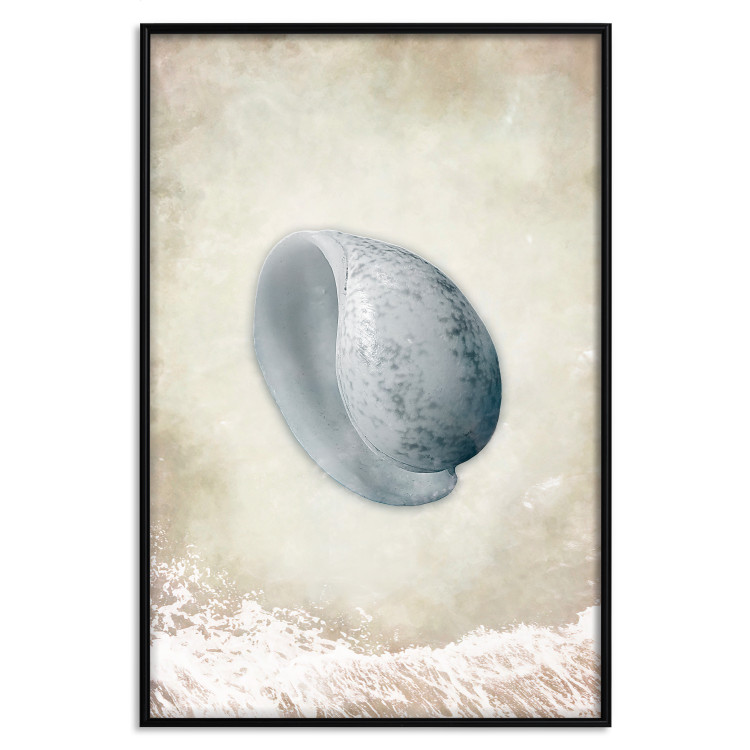 Wall Poster Tide - maritime composition of shell landscape on sand and wave background 127521 additionalImage 18