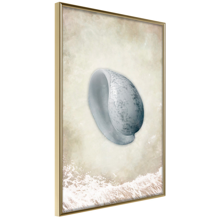 Wall Poster Tide - maritime composition of shell landscape on sand and wave background 127521 additionalImage 14