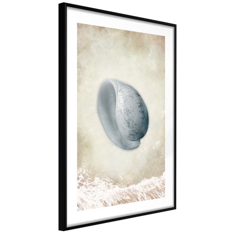 Wall Poster Tide - maritime composition of shell landscape on sand and wave background 127521 additionalImage 6