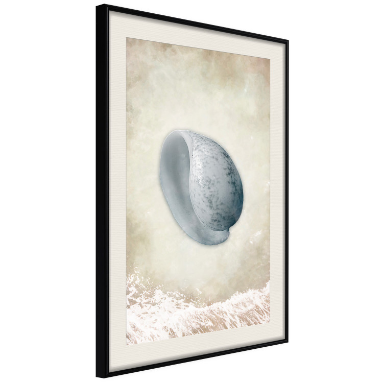 Wall Poster Tide - maritime composition of shell landscape on sand and wave background 127521 additionalImage 2