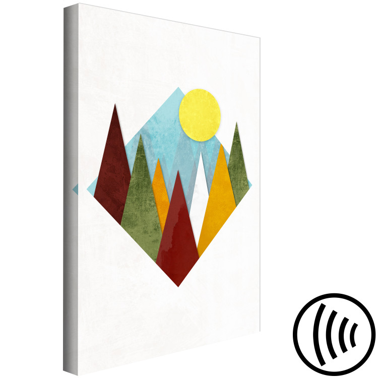 Canvas Mountain Morning (1-part) vertical - colorful abstract landscape 129321 additionalImage 6