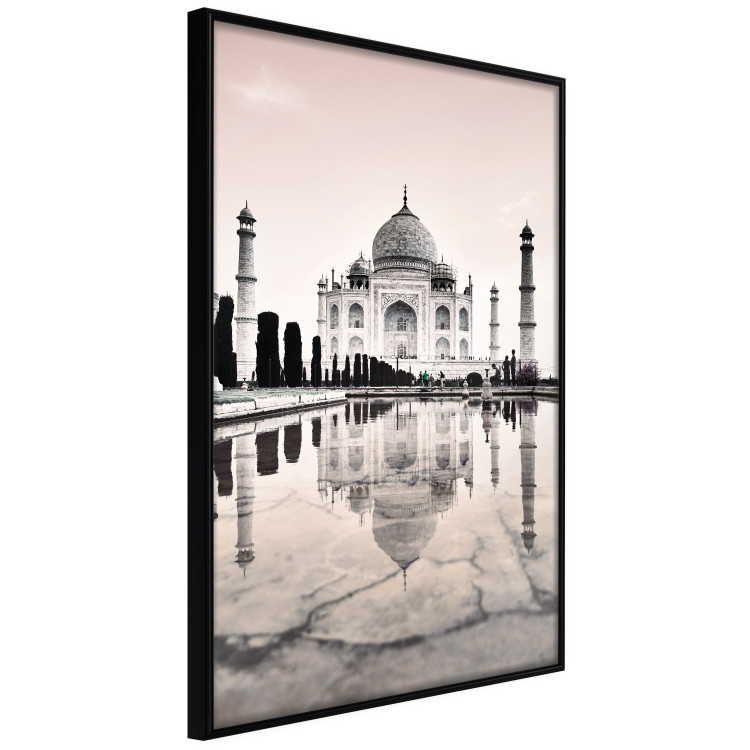 Poster Taj Mahal - monochromatic architecture of building and reflections in water 129721 additionalImage 11