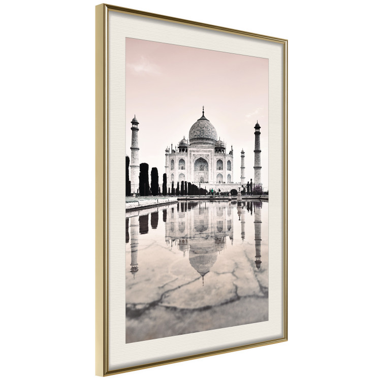 Poster Taj Mahal - monochromatic architecture of building and reflections in water 129721 additionalImage 3