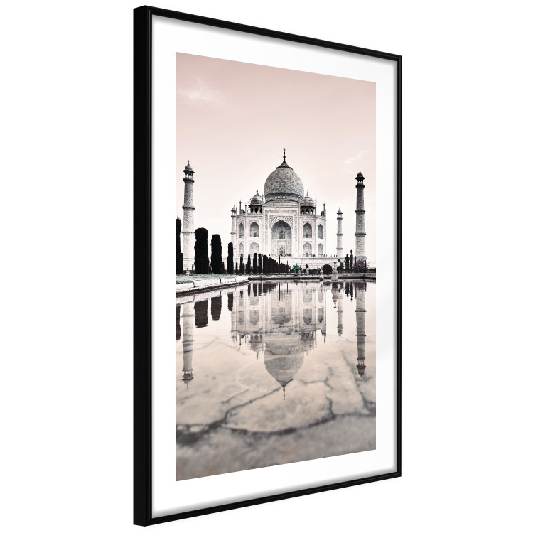 Poster Taj Mahal - monochromatic architecture of building and reflections in water 129721 additionalImage 8