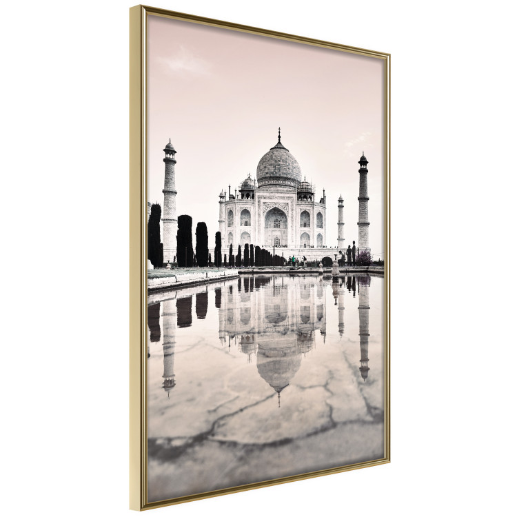 Poster Taj Mahal - monochromatic architecture of building and reflections in water 129721 additionalImage 12
