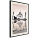 Poster Taj Mahal - monochromatic architecture of building and reflections in water 129721 additionalThumb 2