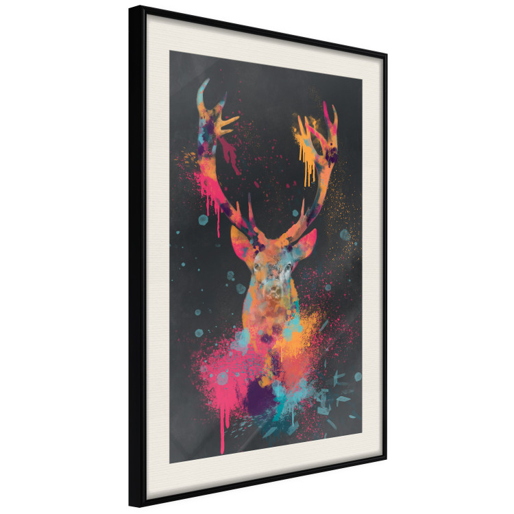 Wall Poster Striking Rhino - abstract colorful animal in watercolor motif 130521 additionalImage 2