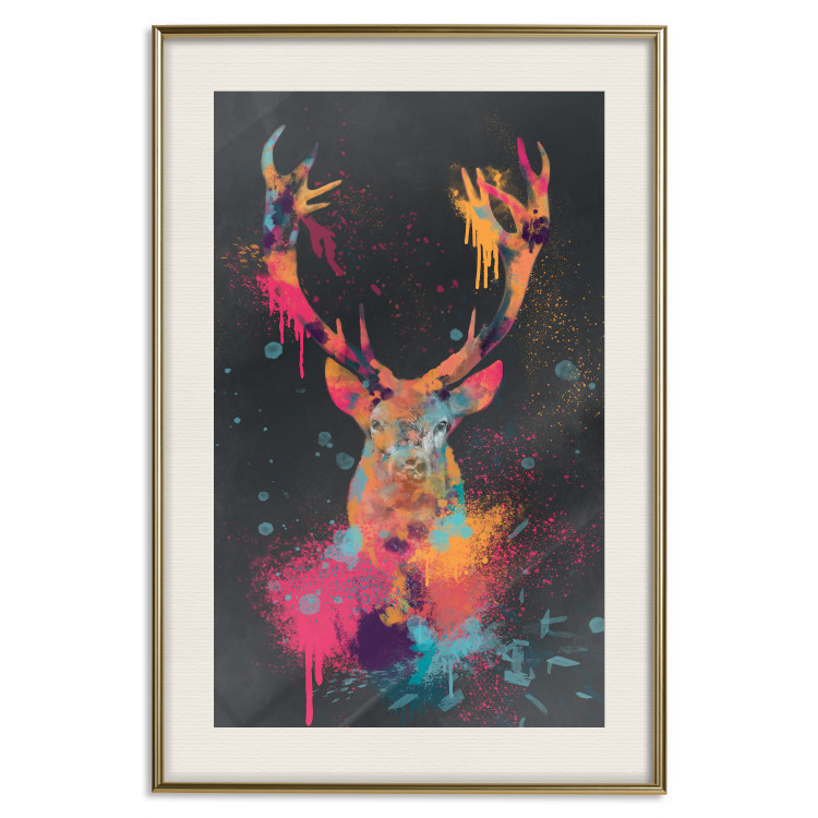 Wall Poster Striking Rhino - abstract colorful animal in watercolor motif 130521 additionalImage 20