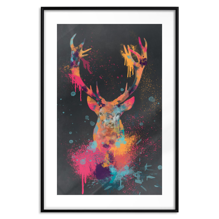Wall Poster Striking Rhino - abstract colorful animal in watercolor motif 130521 additionalImage 15