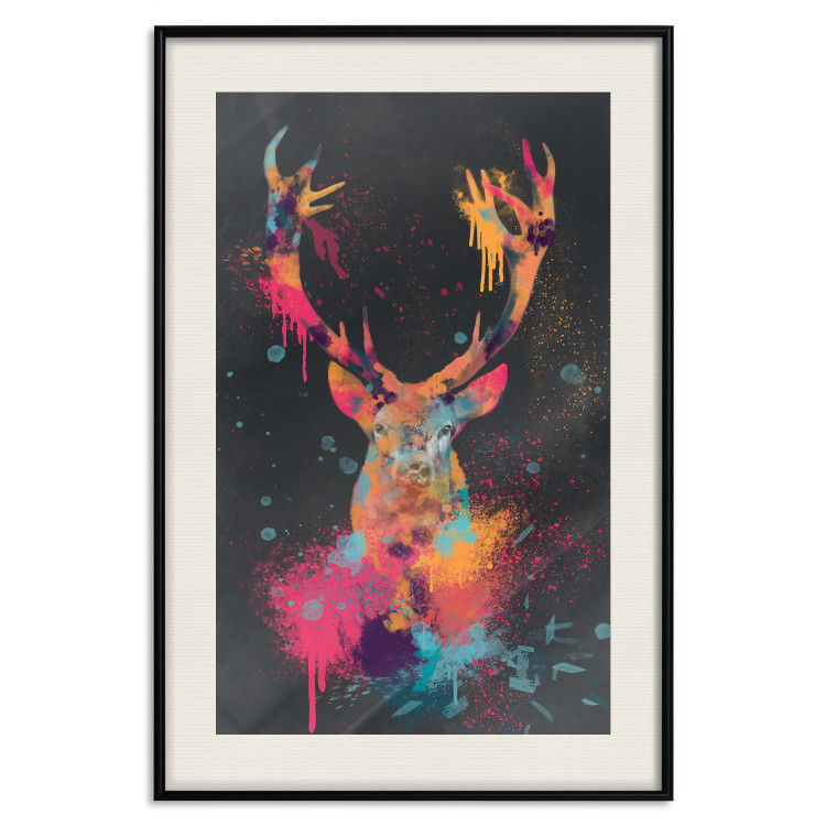 Wall Poster Striking Rhino - abstract colorful animal in watercolor motif 130521 additionalImage 19