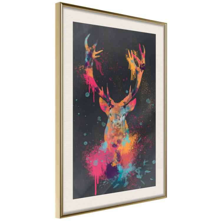 Wall Poster Striking Rhino - abstract colorful animal in watercolor motif 130521 additionalImage 3