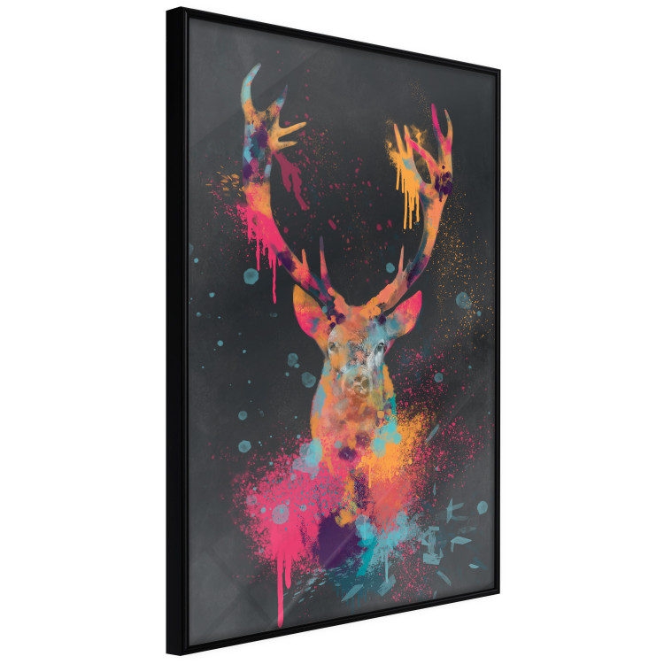 Wall Poster Striking Rhino - abstract colorful animal in watercolor motif 130521 additionalImage 11