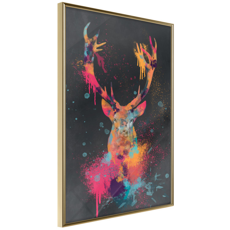 Wall Poster Striking Rhino - abstract colorful animal in watercolor motif 130521 additionalImage 12