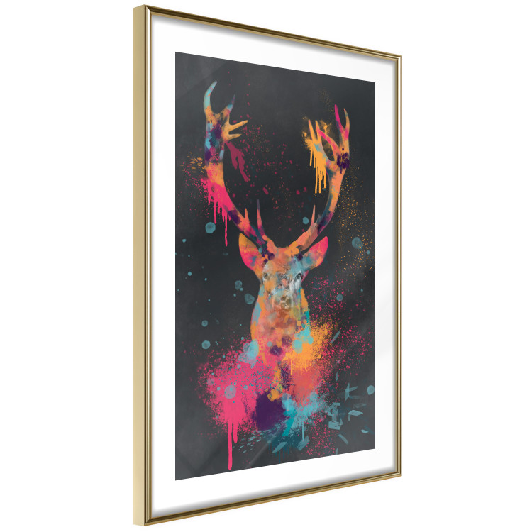 Wall Poster Striking Rhino - abstract colorful animal in watercolor motif 130521 additionalImage 7