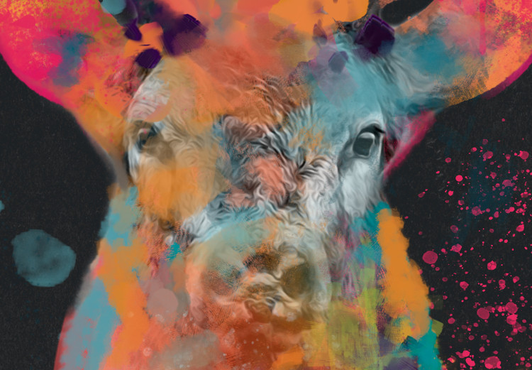 Wall Poster Striking Rhino - abstract colorful animal in watercolor motif 130521 additionalImage 10