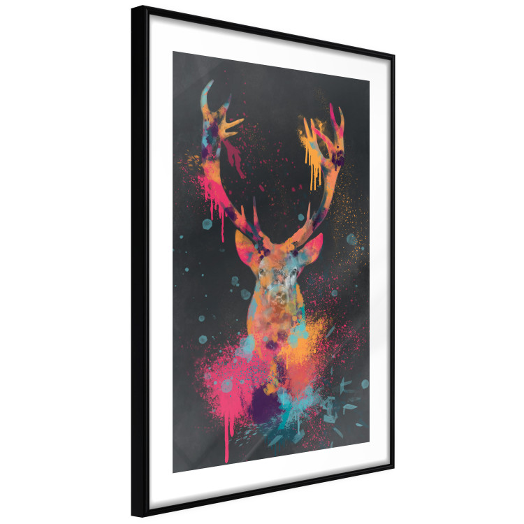 Wall Poster Striking Rhino - abstract colorful animal in watercolor motif 130521 additionalImage 6